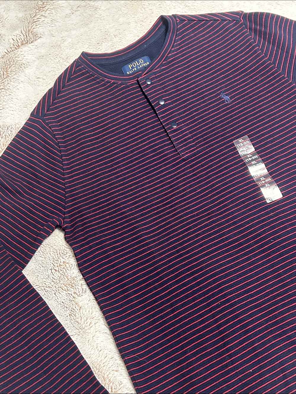 NWT Polo Ralph Lauren boys striped henley - Picture 3 of 13